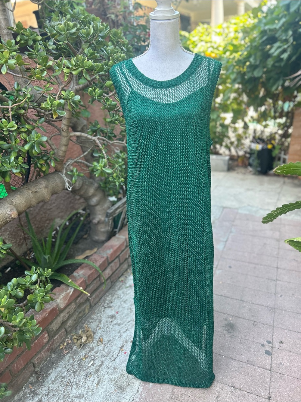 a new day Emerald Green Sleeveless Knit Maxi Dress